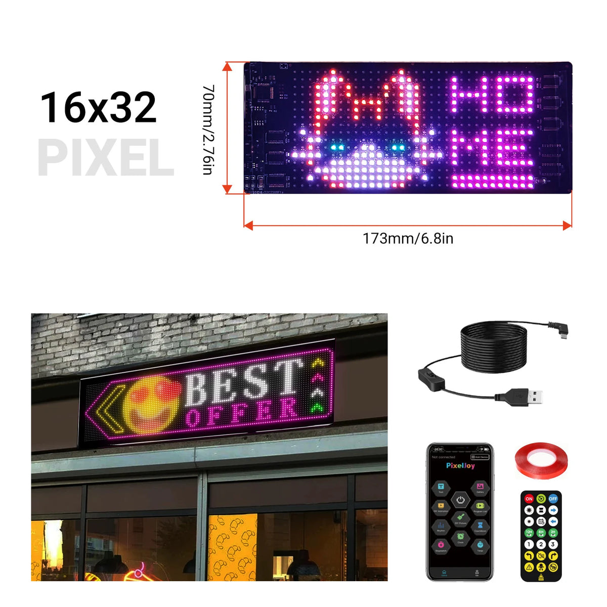 Customizable Pixel Screen (Remote+App)